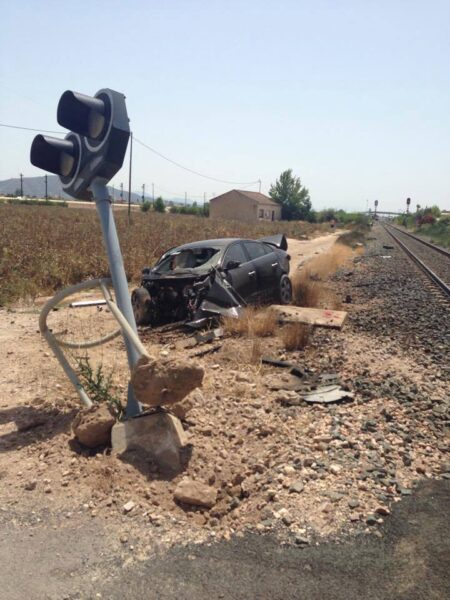 Wednesday - Car Driver Injured in Train Crossing Crash 2