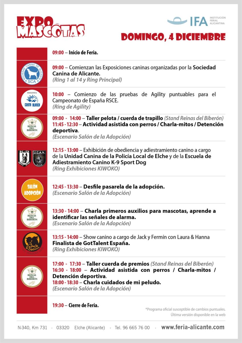 EXPOMASCOTAS - What's on Sunday 4 December 2022