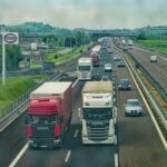 highway, road, trucks