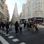 Pedestrians crossing in Madrid