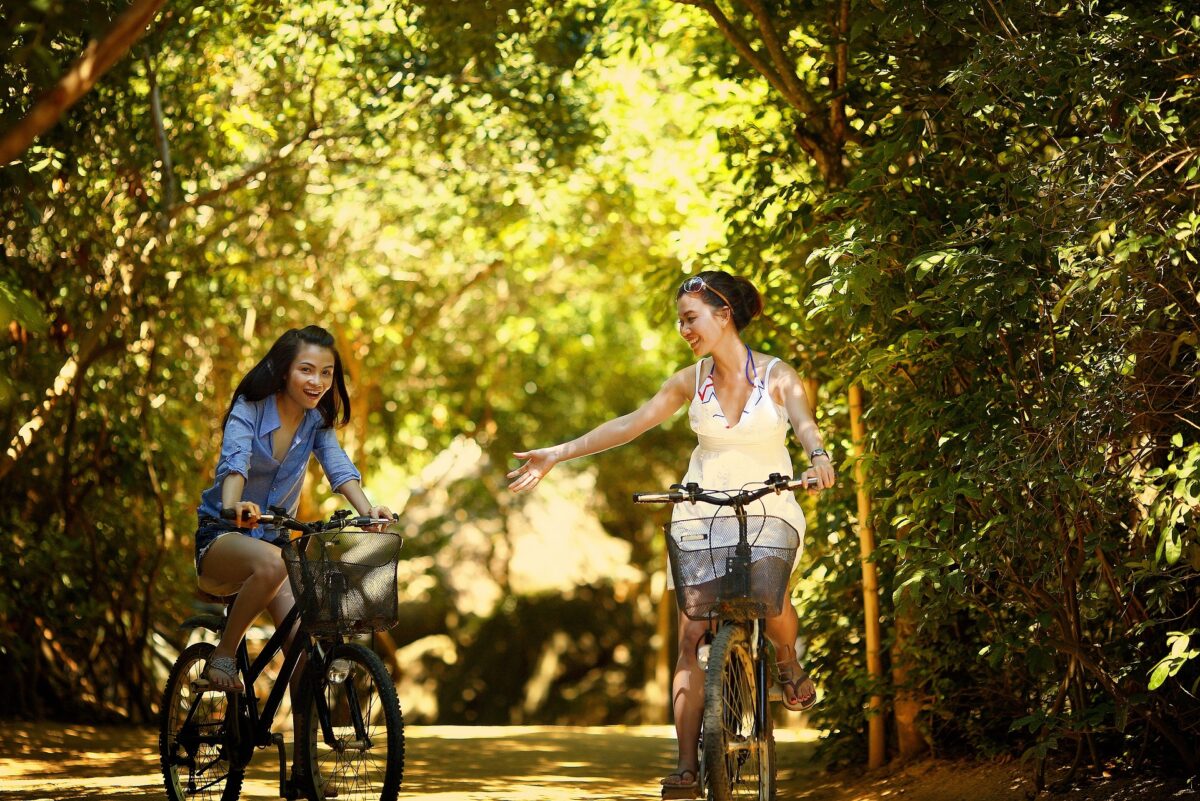 Girls on bikes