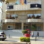 Torrevieja police protecting the town hall