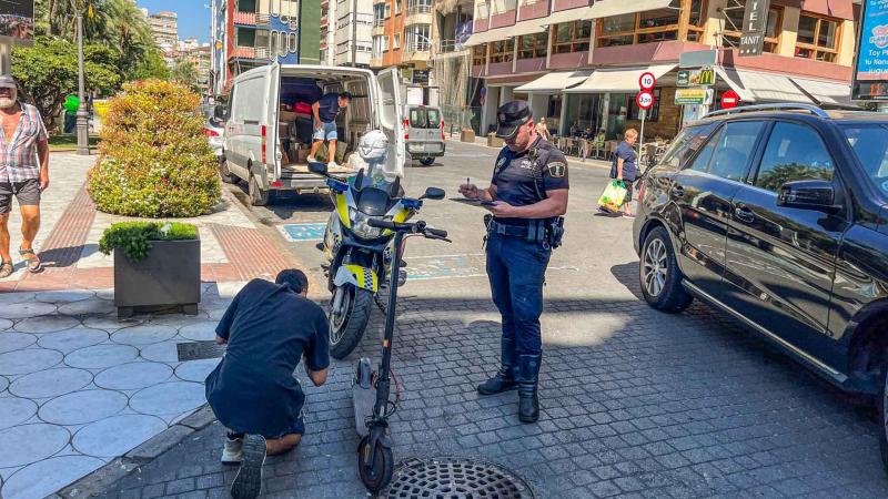 Local Police deal with electric scooters