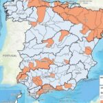 Drought map of Spain