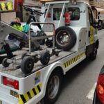 Rental scooters being removed