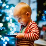 Child with a mobile phone