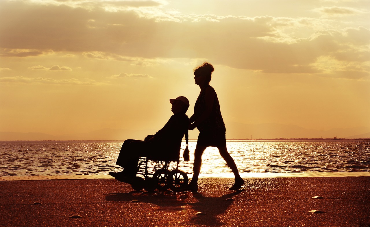 Wheelchair on the beach