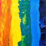 blue and yellow abstract painting