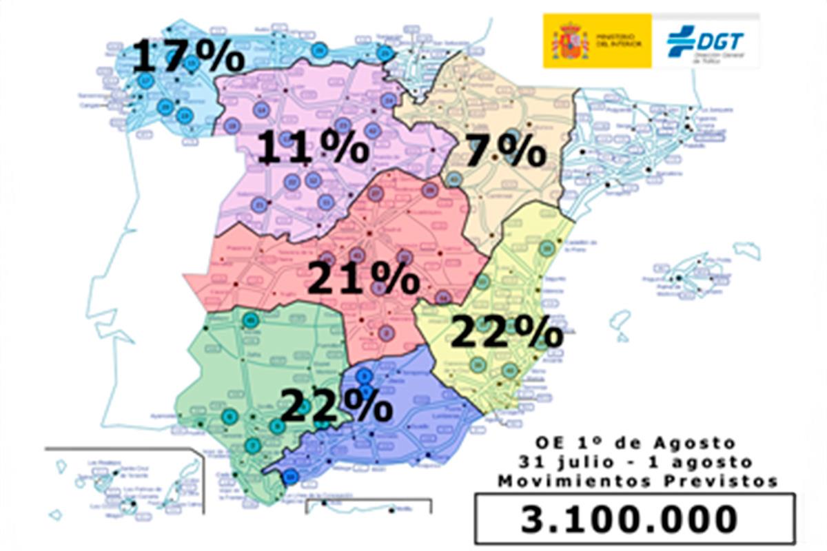 Busy roads in Spain