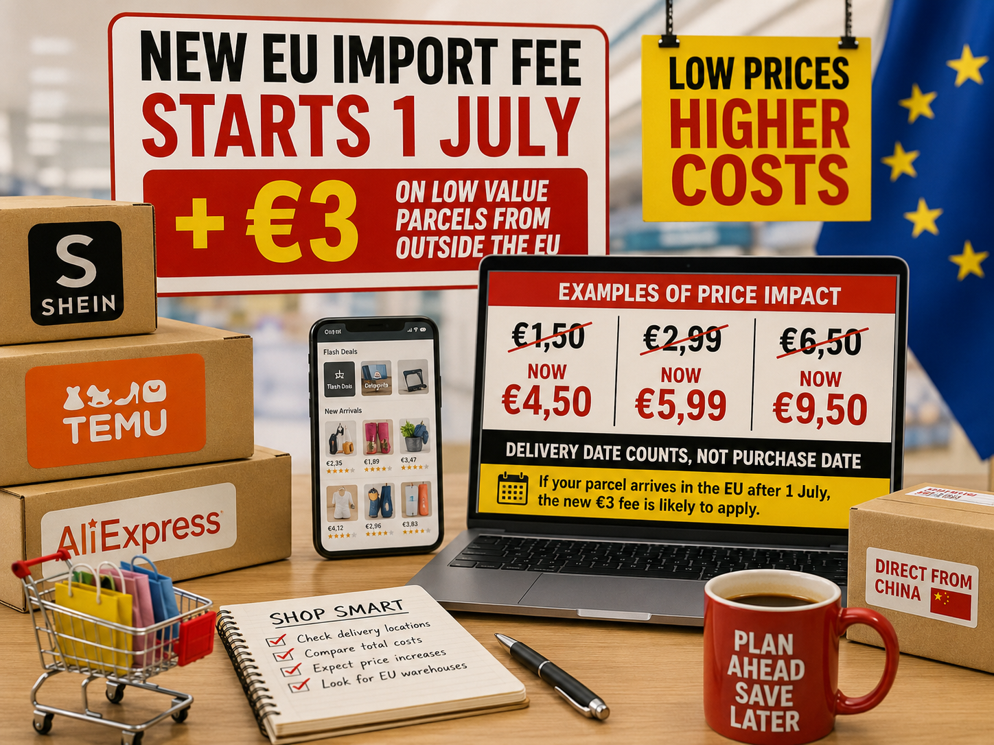 Ordering from Temu? New EU €3 Import Fee Starts Next Week – But Don’t Panic Buy